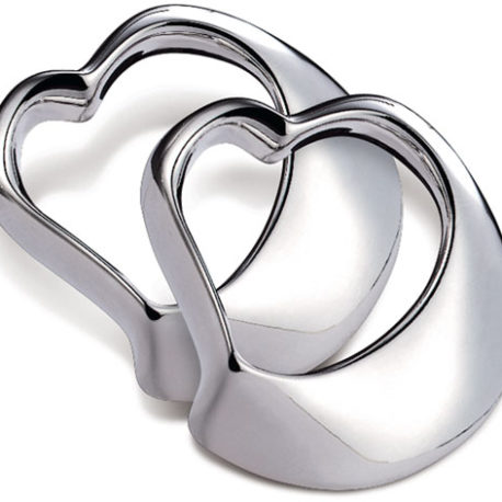 portatovaglioli cuore in silver